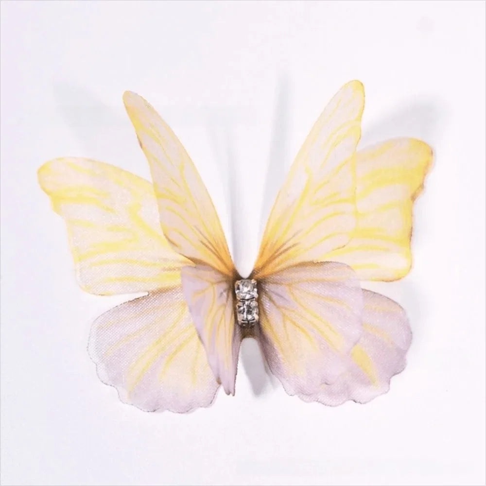 50Pcs 3D Organza Butterfly Appliques – Colorful Mesh Patches