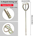 S-Shape Paint & Mortar Mixer Drill Attachment – Metal Stirring Rod