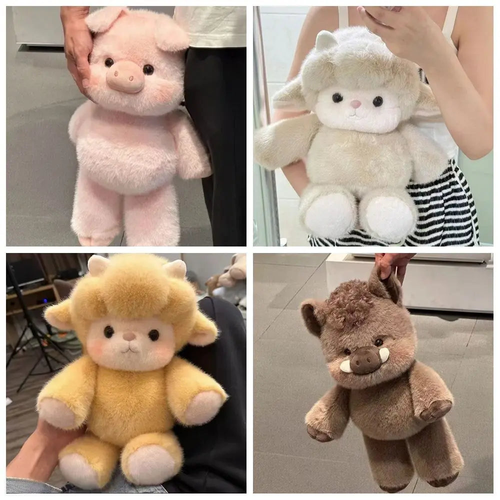 Soft Pig Stuffed Animal Plush Pillow – Cute 17.7" Plush Toy