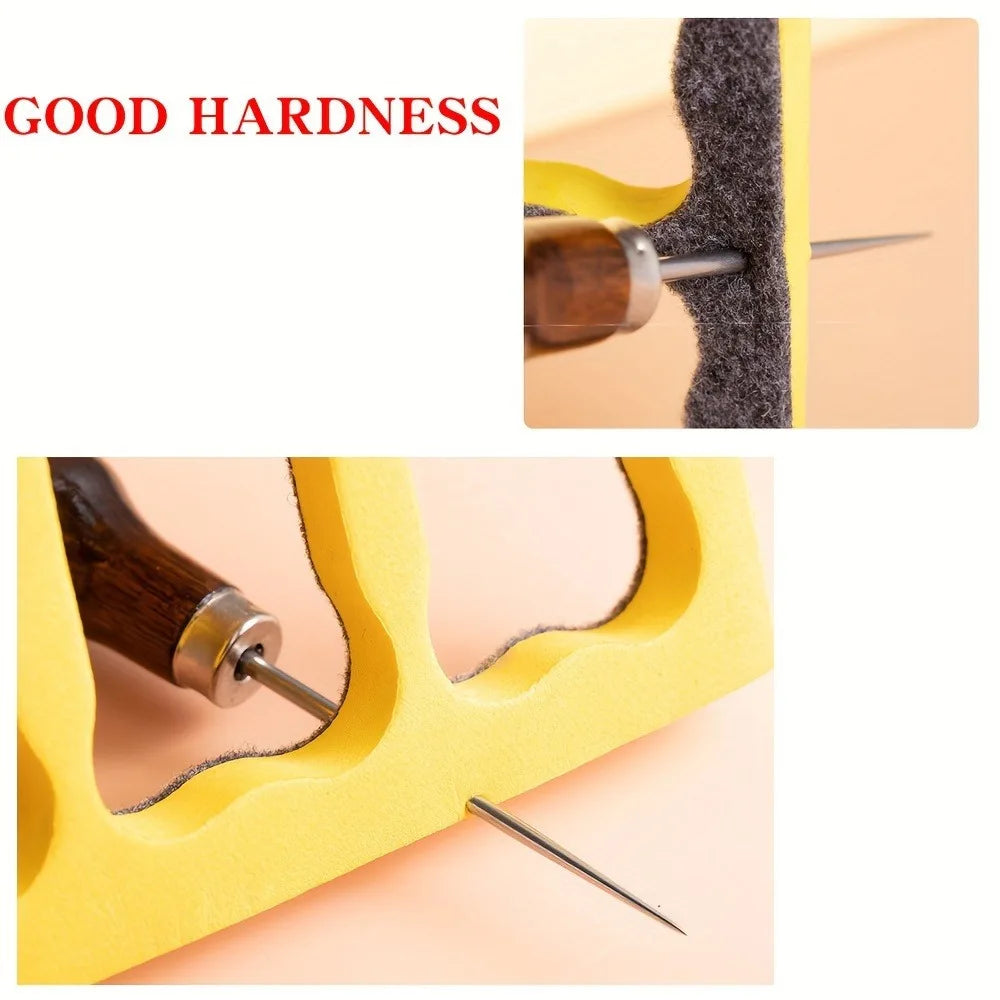 Sewing Awl Set Wooden Handle – Leather Craft & Shoe Repair Tool