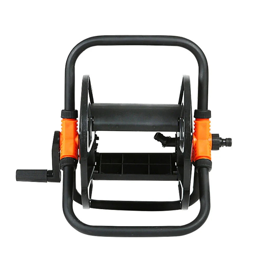 Portable Garden Hose Reel Storage Cart & Pipe Organizer Rack