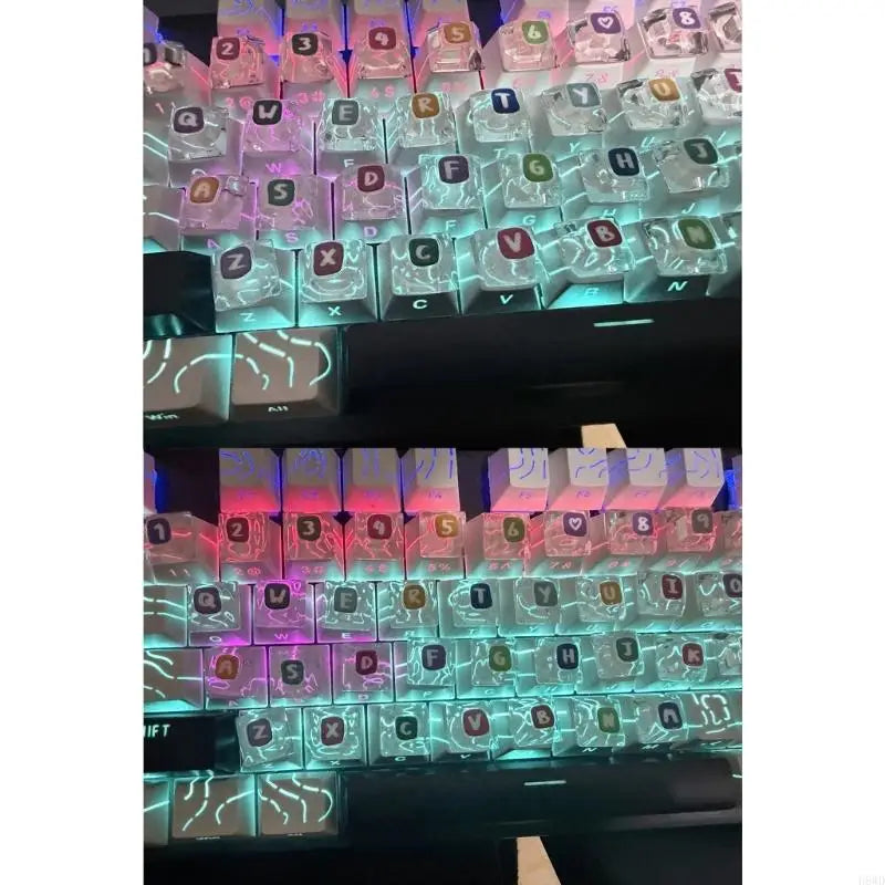 Crystal Glass Keycap Risers – 26 Letters & 10 Numbers