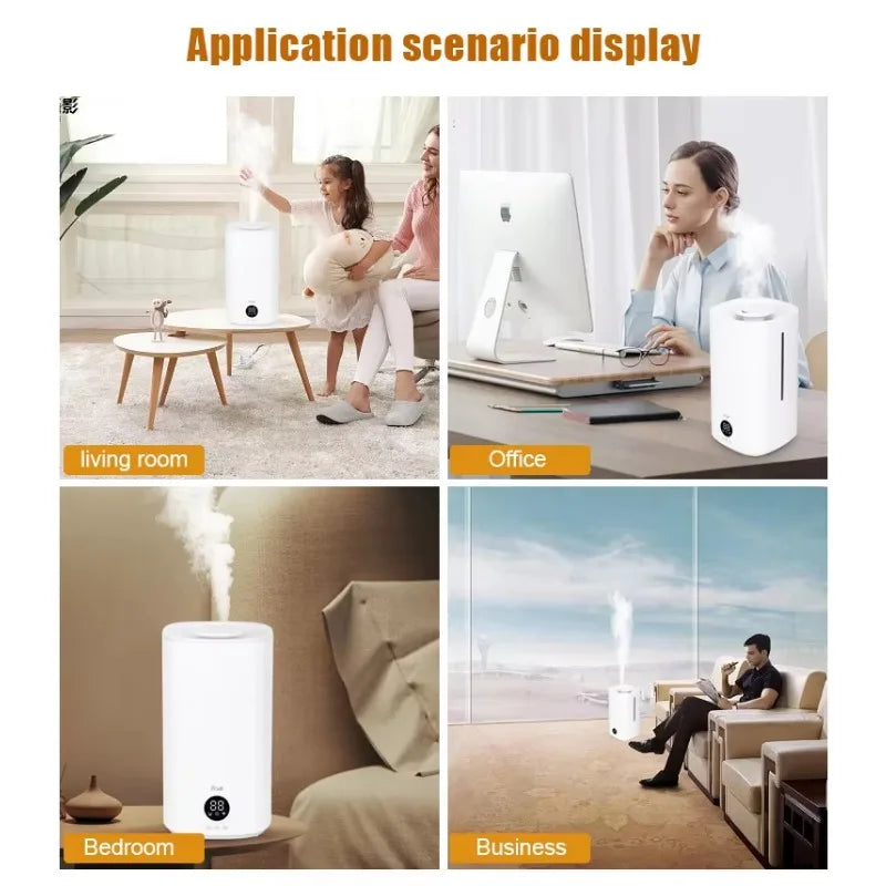 Ultrasonic Top-Fill Humidifier | Touch Control, Quiet USB Mist