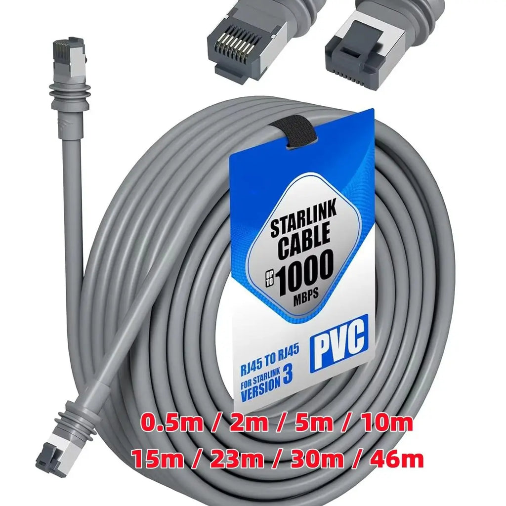 Starlink Gen 3 & Mini CAT6 Gigabit Ethernet Replacement Cable