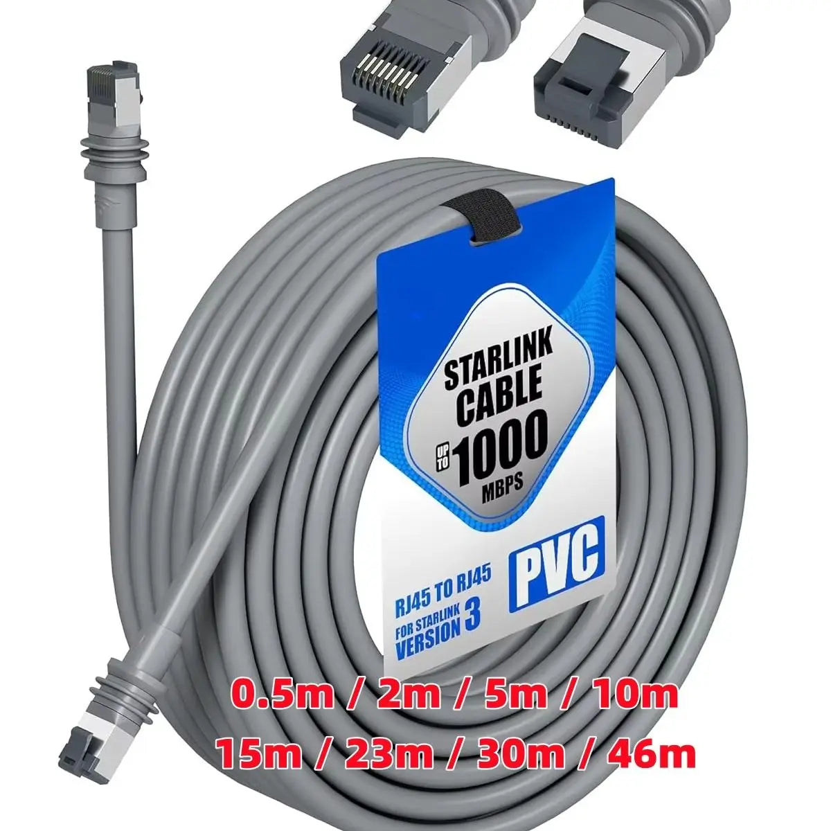 Starlink Gen 3 & Mini CAT6 Gigabit Ethernet Replacement Cable
