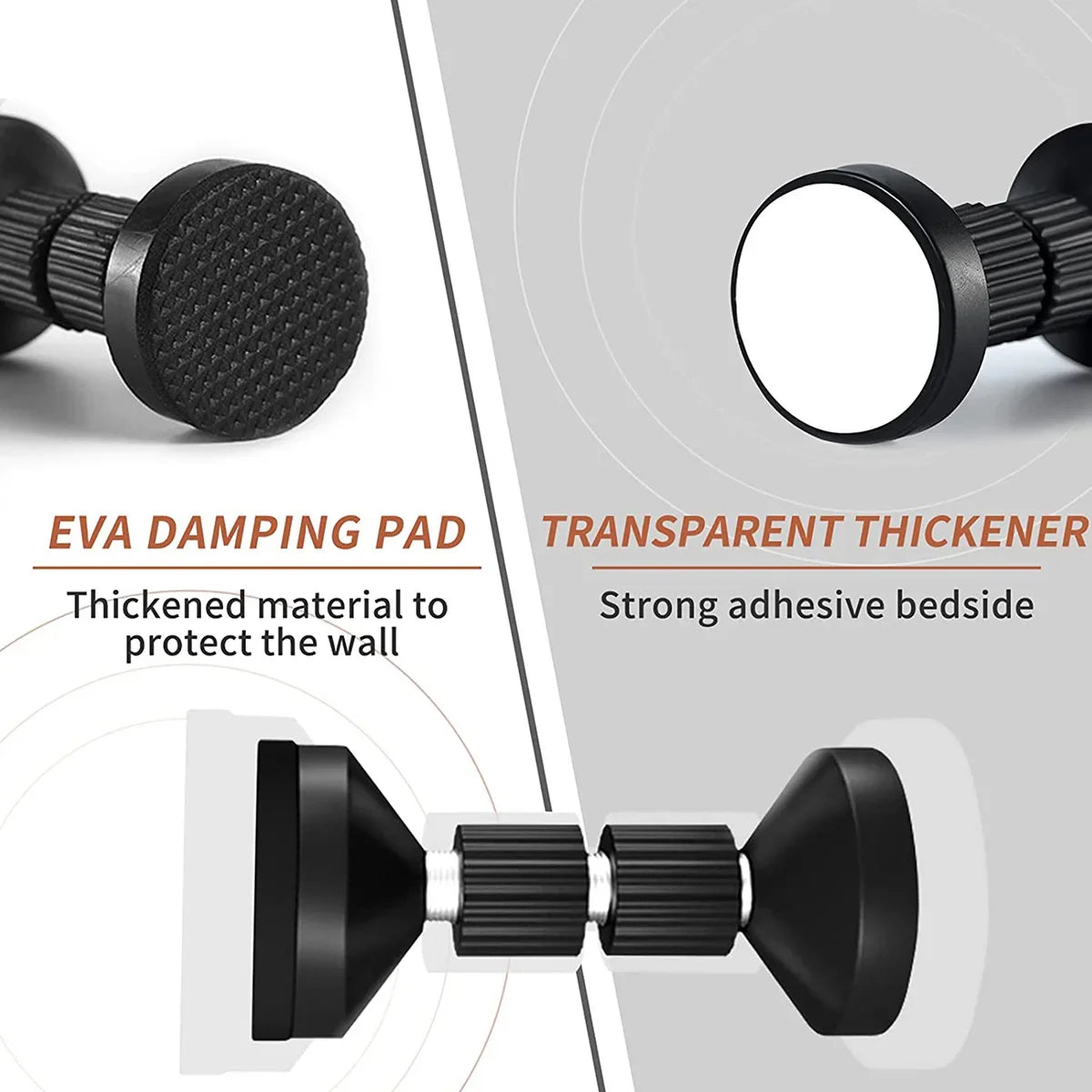2Pcs Adjustable Bed Frame Anti-Shake Headboard Stopper Fixer