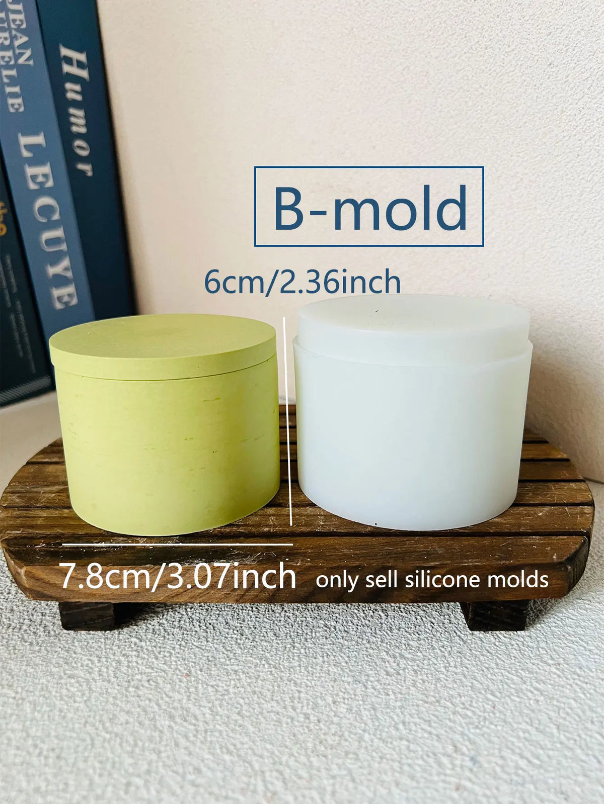 Silicone Round Candle Jar Vase Mold – Resin Plaster Cement DIY