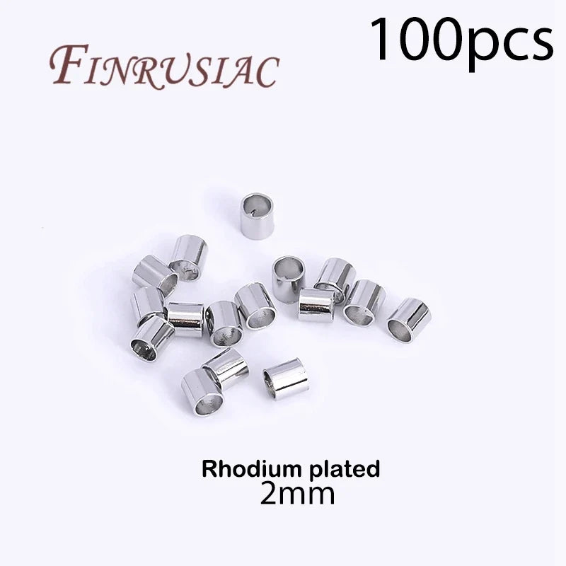 18K Gold Plated Crimp Beads, End Caps & Lobster Clasps