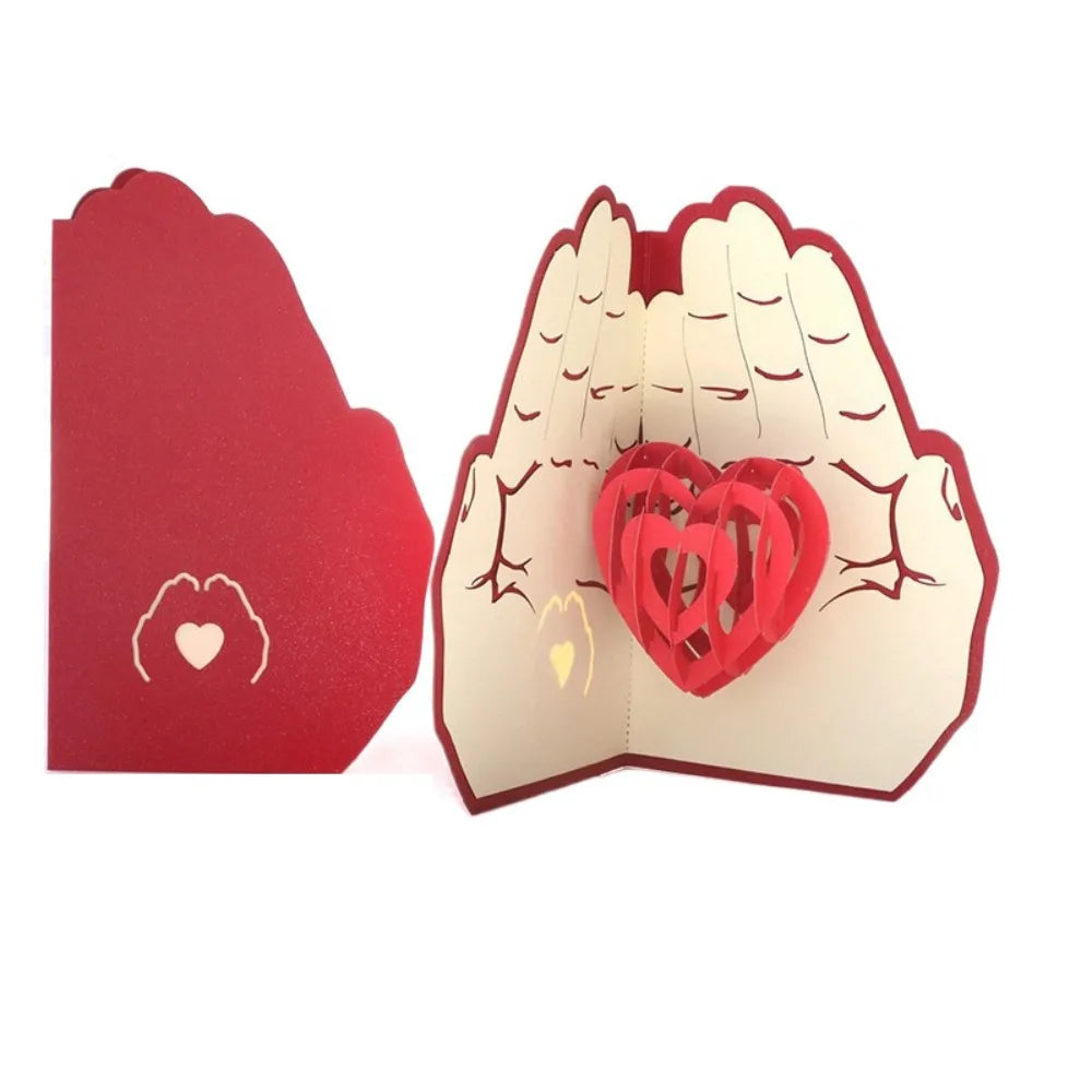 3D Pop-Up Love Card – Romantic Wedding Greeting Postcard