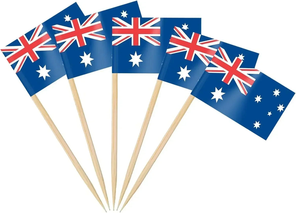 Thailand Flag Toothpick Picks 100 Pcs – Double-Sided Party Flags