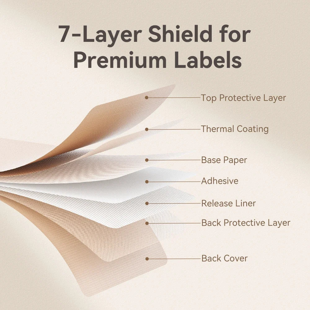 Marklife Thermal Label Rolls – Waterproof Self-Adhesive Stickers