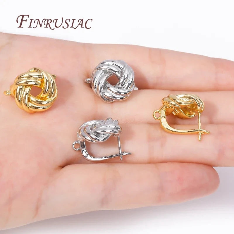 18K Gold Plated Twist Round Earring Clasps | DIY Jewelry Findings