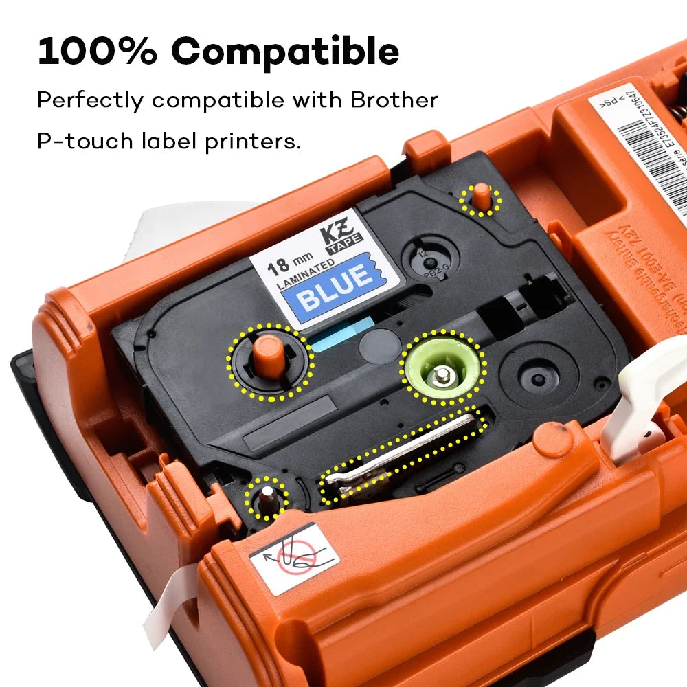 TZe-241 18mm Compatible Brother P-Touch Label Tape – 21 Colors