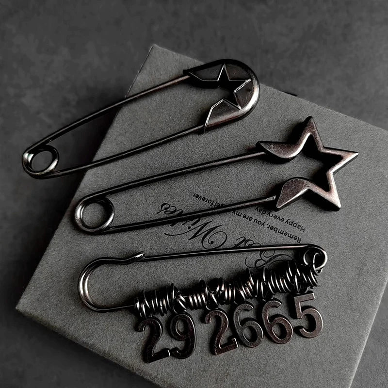 Retro Large Metal Safety Pins for Clothing – Zinc Alloy