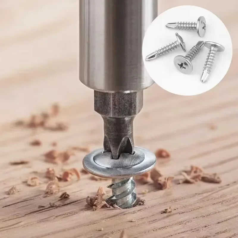 M4.2 Stainless Steel Self-Tapping Pan Head Screws 50/200 Pcs