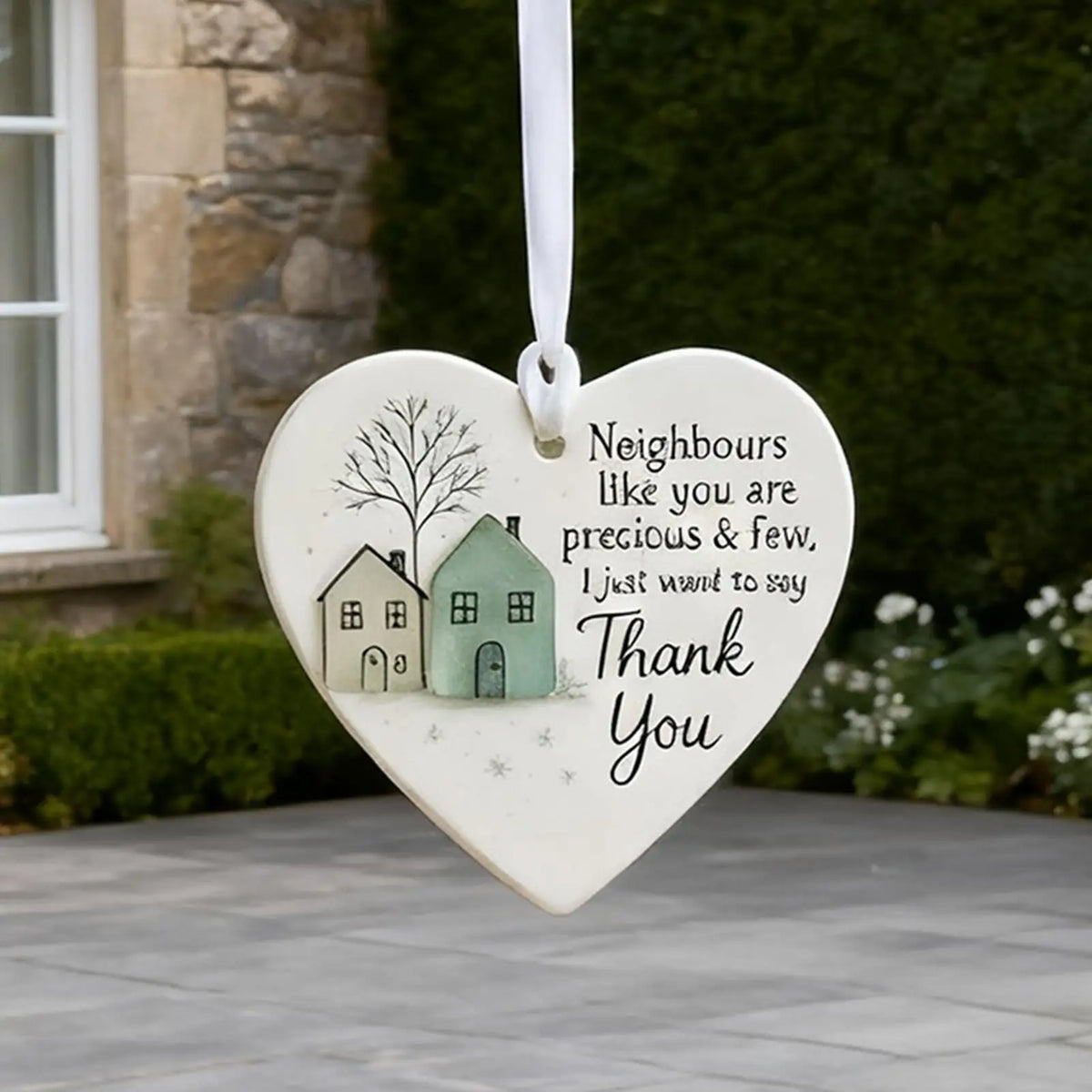Neighbours Thank You Heart Acrylic Christmas Ornament Gift
