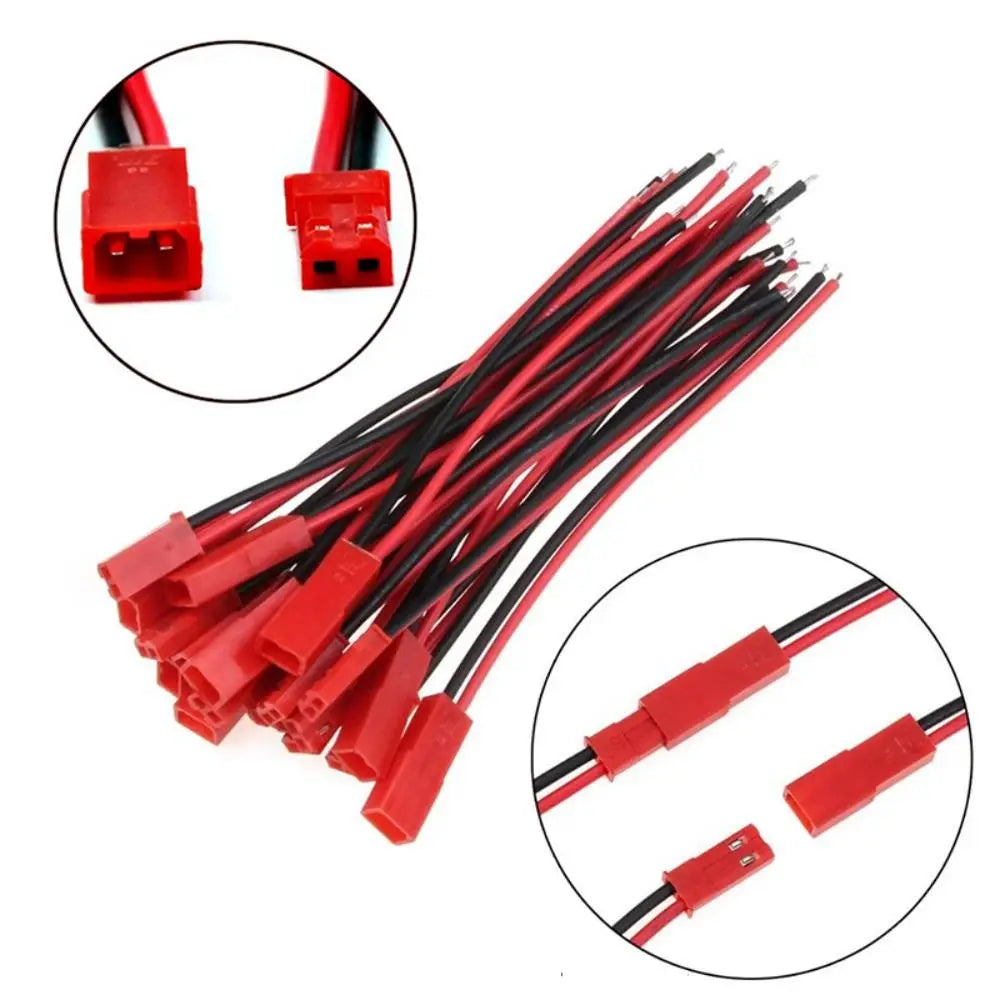 10 Pairs 22AWG JST 2-Pin Male Female Connector Cable