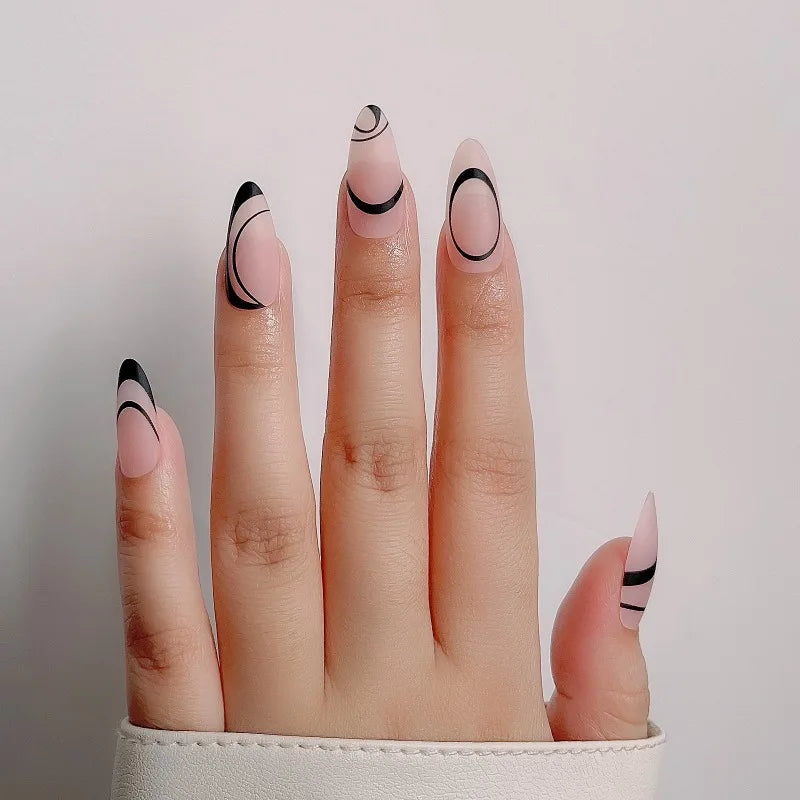 French Press On Nails Rhinestone Lines | Zinc Alloy Design