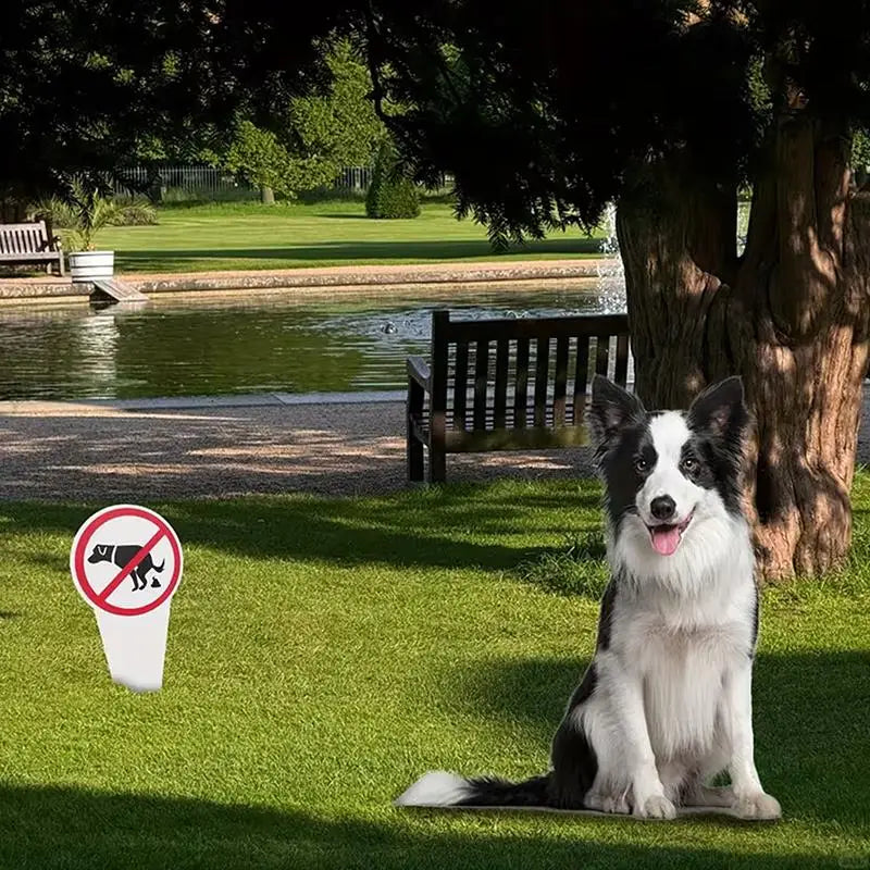 No Dog Poop Waterproof Yard Sign with Garden Stake | Outdoor