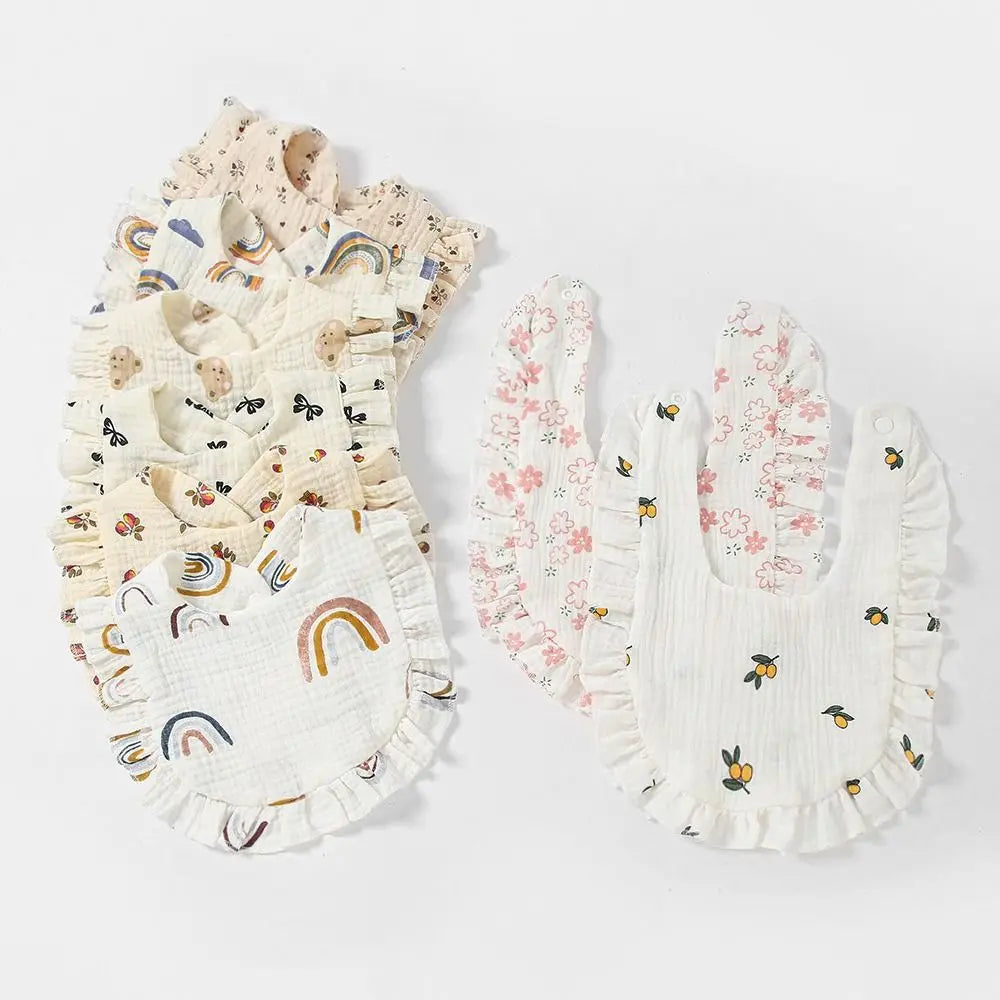 Soft Cotton Baby Bibs – Colorful Infant Burp Cloths 0–2 Yrs
