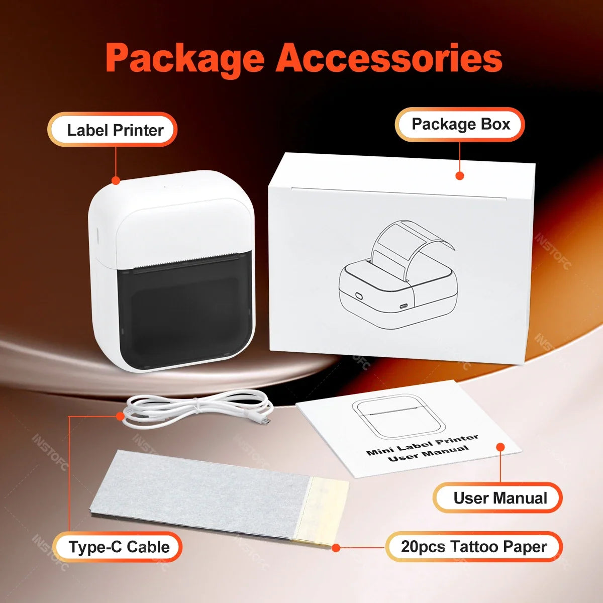 Mini Thermal Tattoo Stencil Printer – Inkless, Portable, 2-Inch