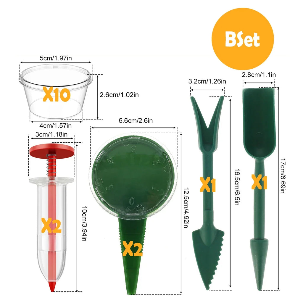 Mini Seed Dispenser Sower Set – Manual Garden Seeding Kit
