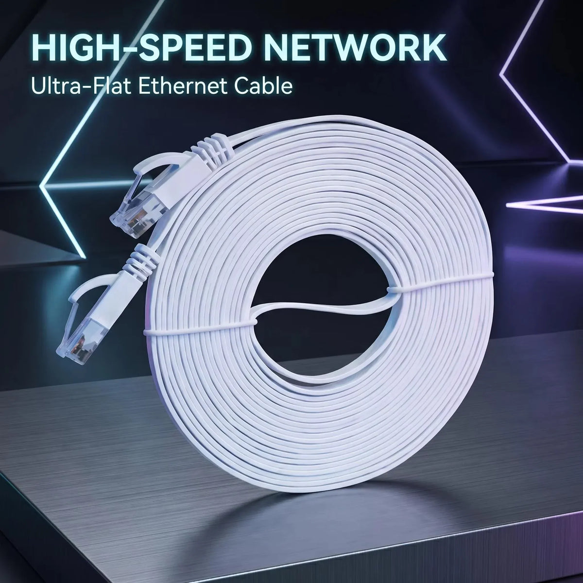 Cat 6 Flat Ethernet Cable UTP 1000Mbps – 0.3m to 30m