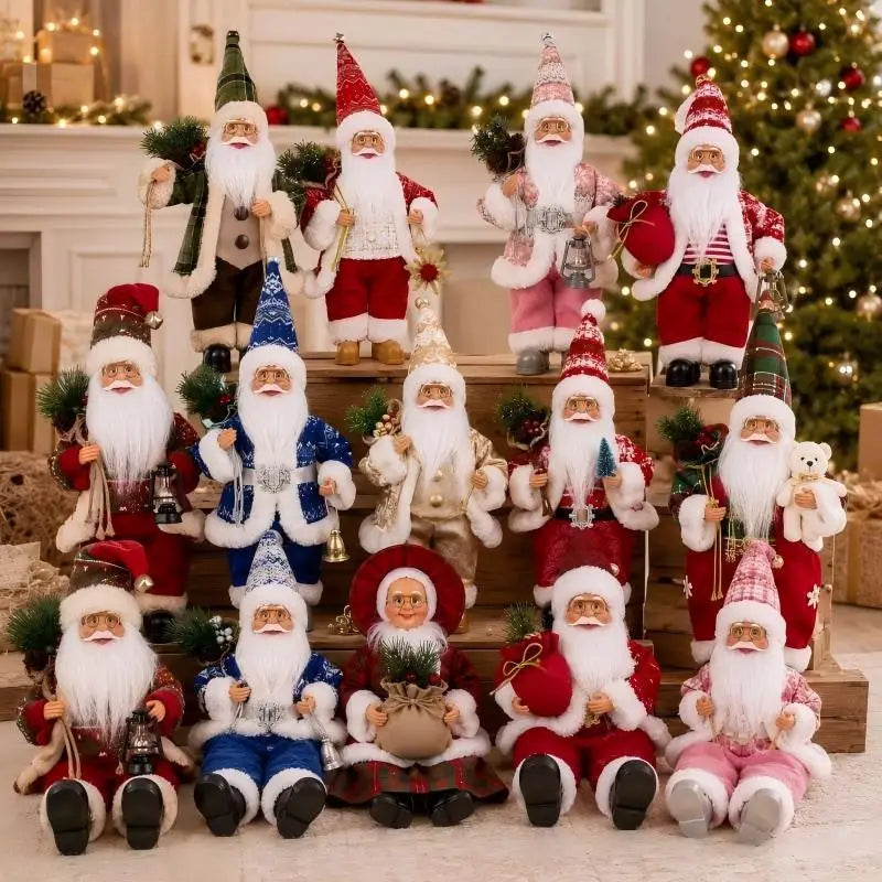 Santa Claus Standing Figurine – Handcrafted Christmas Decor