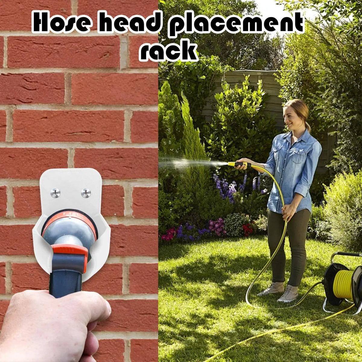 Wall Mount Garden Hose Nozzle Bracket & Hook with Screws