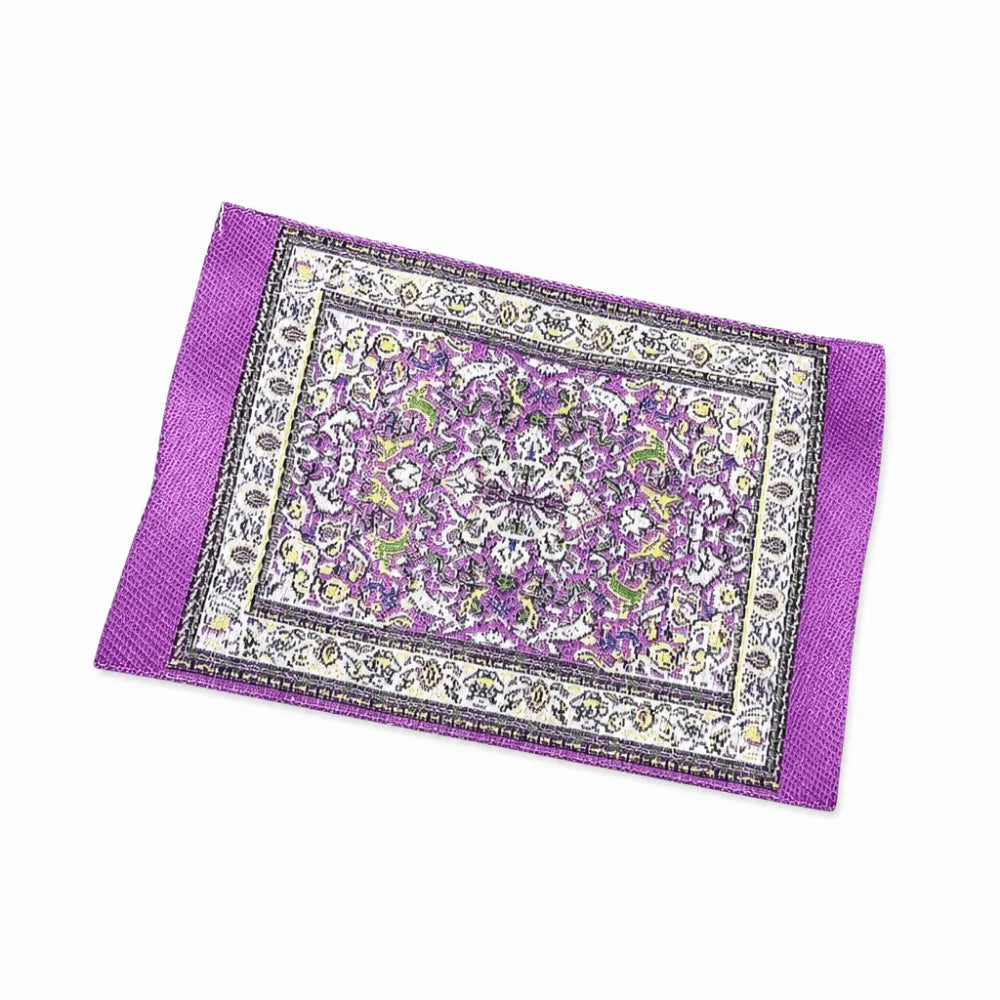1/12 Dollhouse Miniature Floral Carpet – Weaving Mat Floor Cover