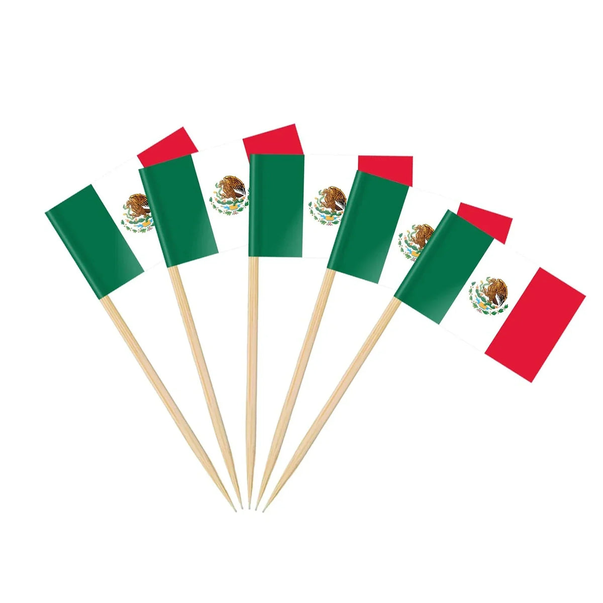Mexico Flag Toothpicks 100pk – Mini Food Picks & Party Toppers