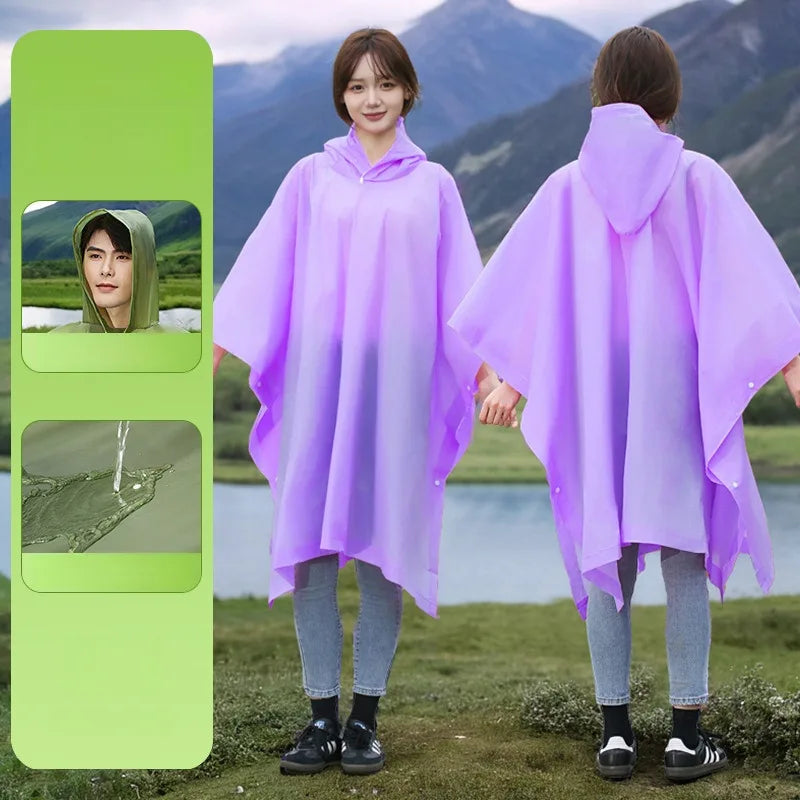 3-in-1 Waterproof Rain Poncho – Cape, Ground Mat & Tarp