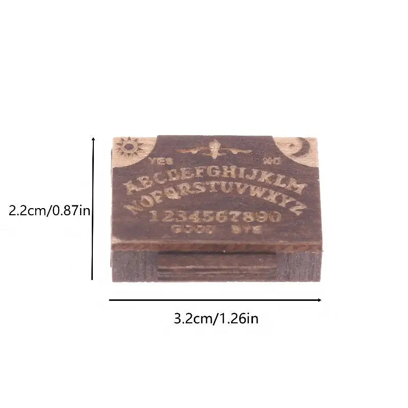 Retro Mini Wooden Spirit Board Ornament with Drawer | Desktop Decor