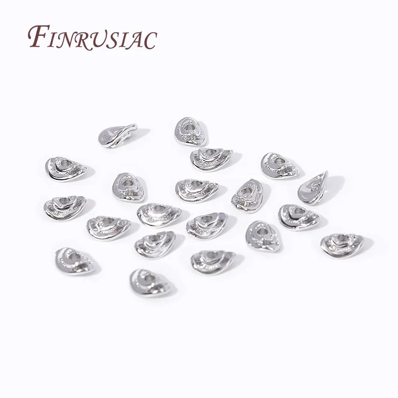 18K Gold Plated Curved Disk Spacer Beads | Brass DIY Jewelry