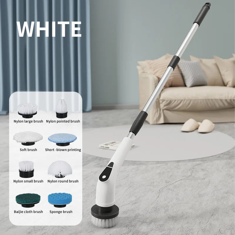 Cordless Electric Spin Scrubber – Rotating Cleaning Brush Set