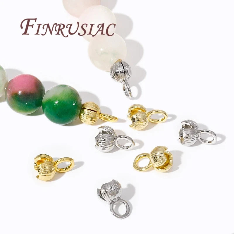 18K Gold Plated Clam Shell Bead Tip Cord Ends – DIY Jewelry