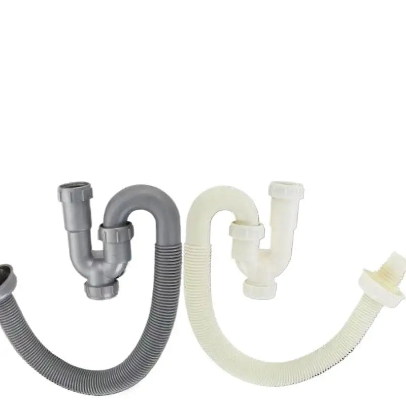 Flexible S-Trap Sink Drain Pipe PP Anti-Odor Hose Fitting
