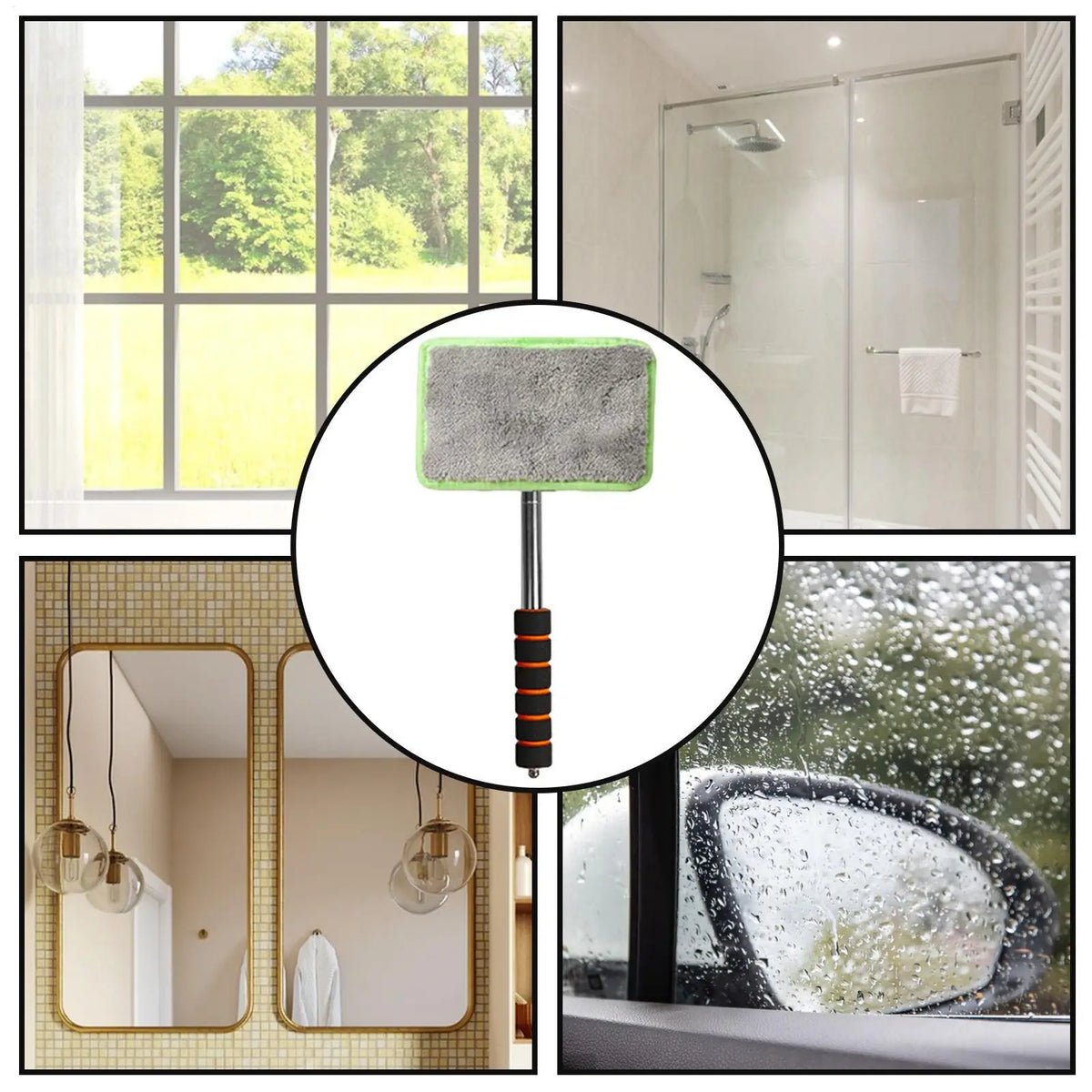 Telescopic Car Window Cleaning Brush | Extendable Handle