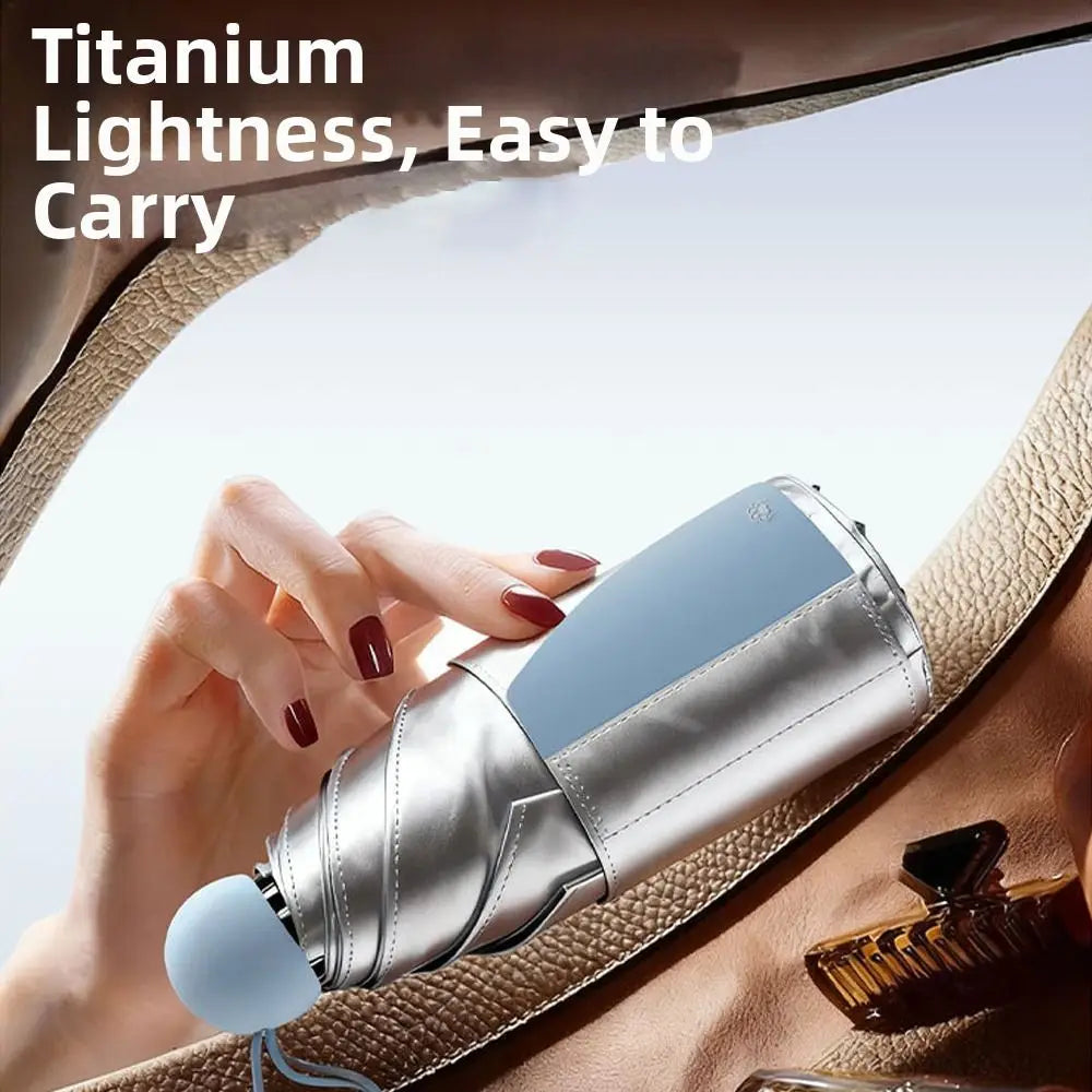 UV Protection Titanium Silver Capsule Sun Umbrella – Lightweight