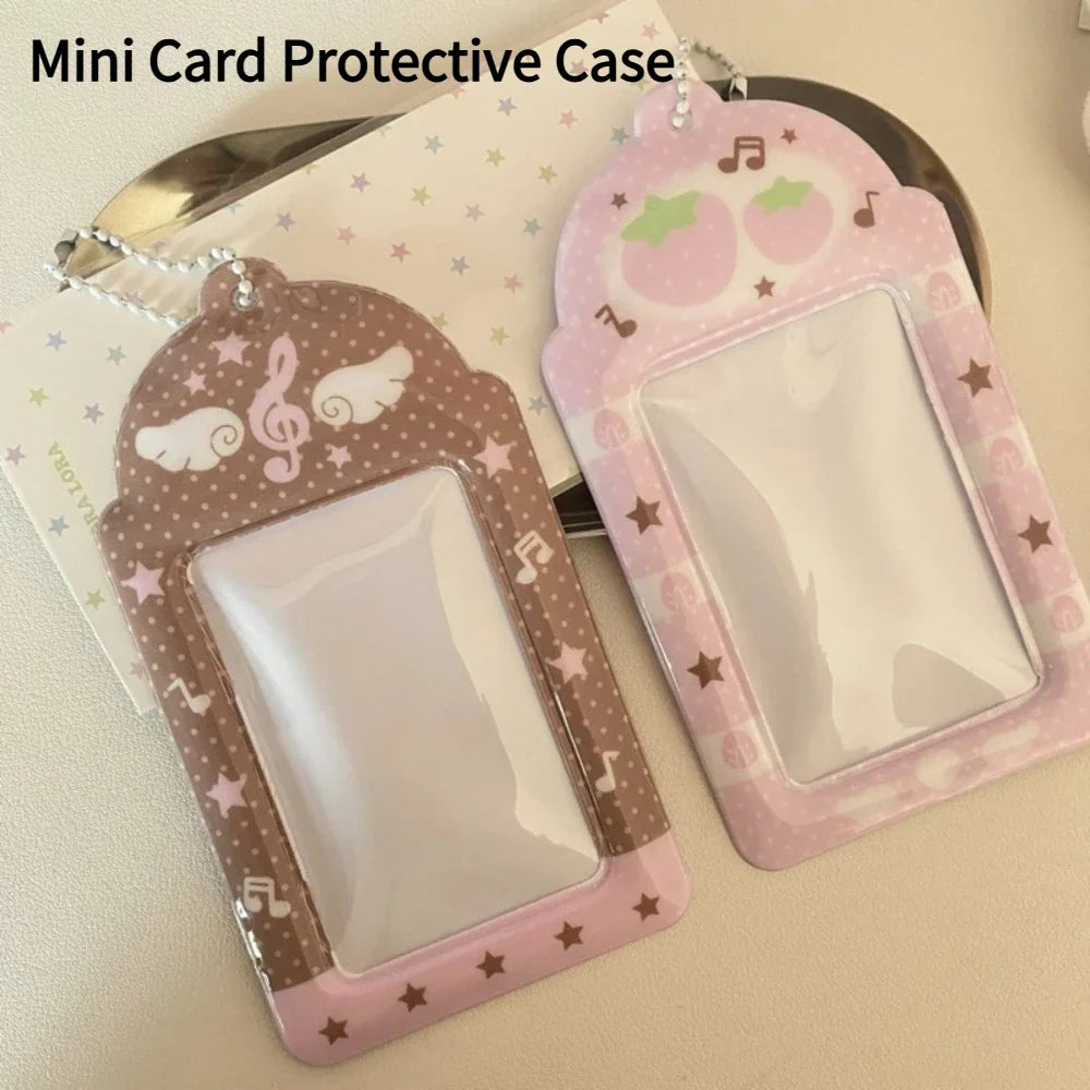 Strawberry Kpop Photocard Holder 3 Inch PVC Sleeve Case