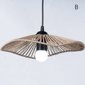 Handwoven Rope Boho Lampshade – Retro Rustic Pendant Shade