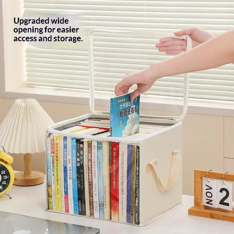 Transparent PVC Book Storage Bags with Handle – 2/3 Pcs