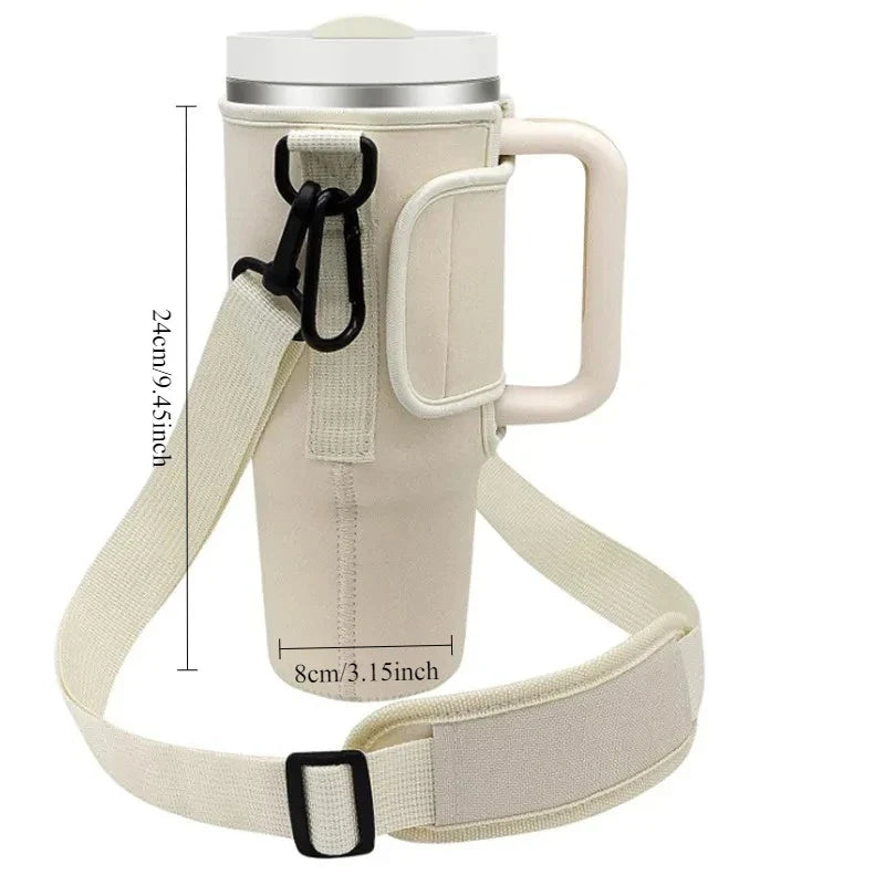 40oz Tumbler Shoulder Strap Carrier Bag | Foldable Cup Sleeve