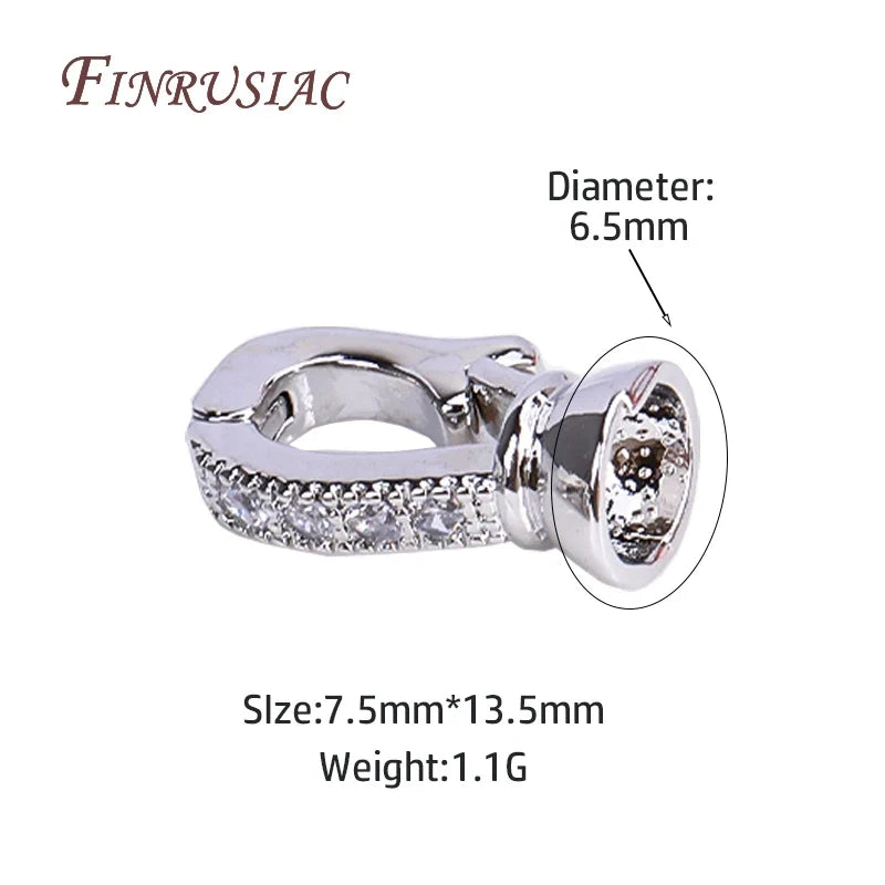18K Gold Plated Zircon Necklace Clasp – DIY Jewelry Findings