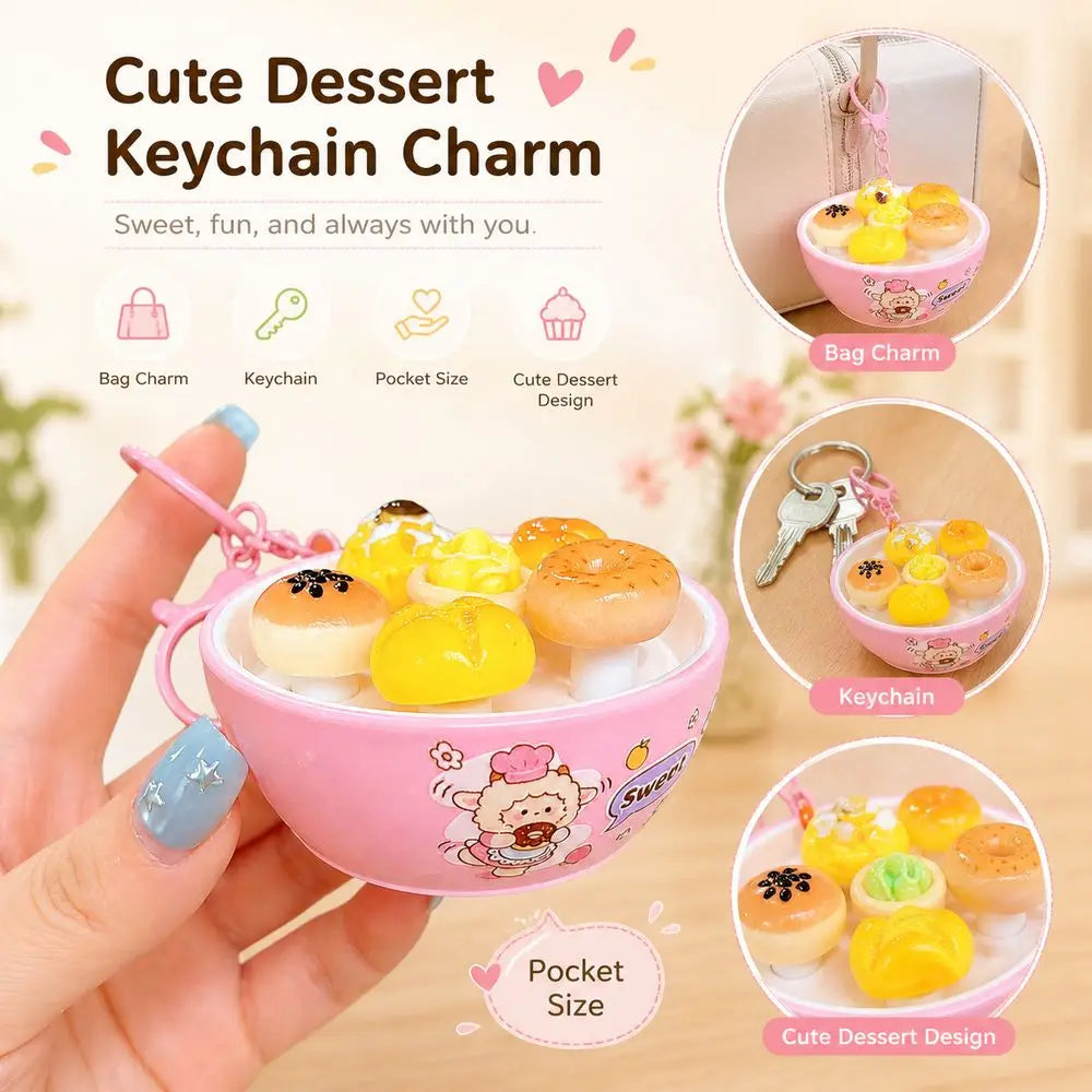 Whack-a-Mole Fidget Keychain | Cute Animal Dessert Theme