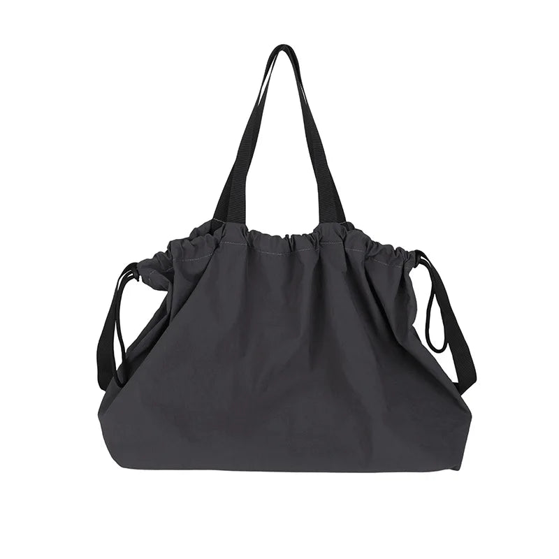 Japanese Style Oxford Tote Crossbody Shoulder Bag | Large