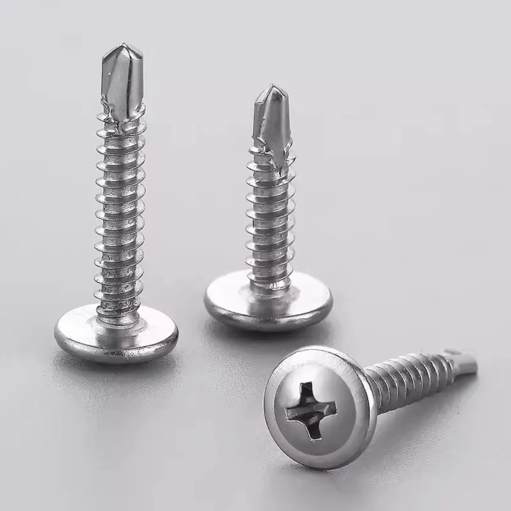 50PCS 410 Stainless Steel Self-Tapping Screws Phillips Truss Head
