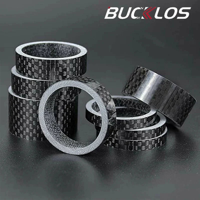 BUCKLOS 11pc Carbon Fiber Bike Stem Spacers 1-1/8" MTB Road