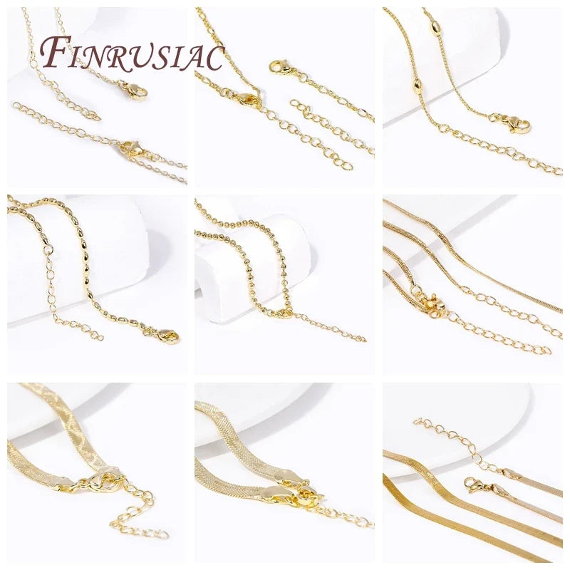 18K Gold Plated Brass Oval Chain Necklace | DIY Jewelry Making
