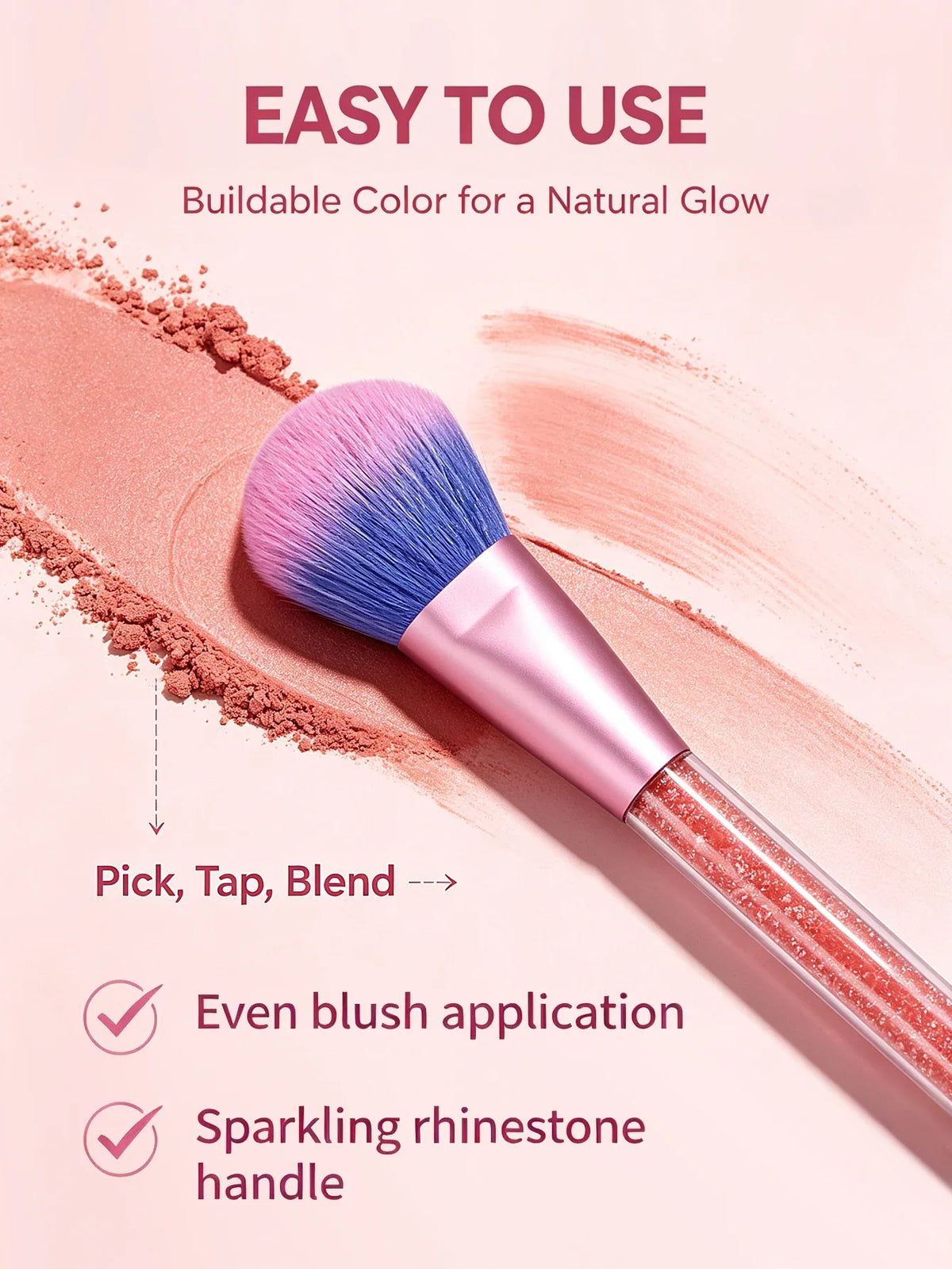 Diamond Handle Blush Brush – Powder, Contour & Highlighter